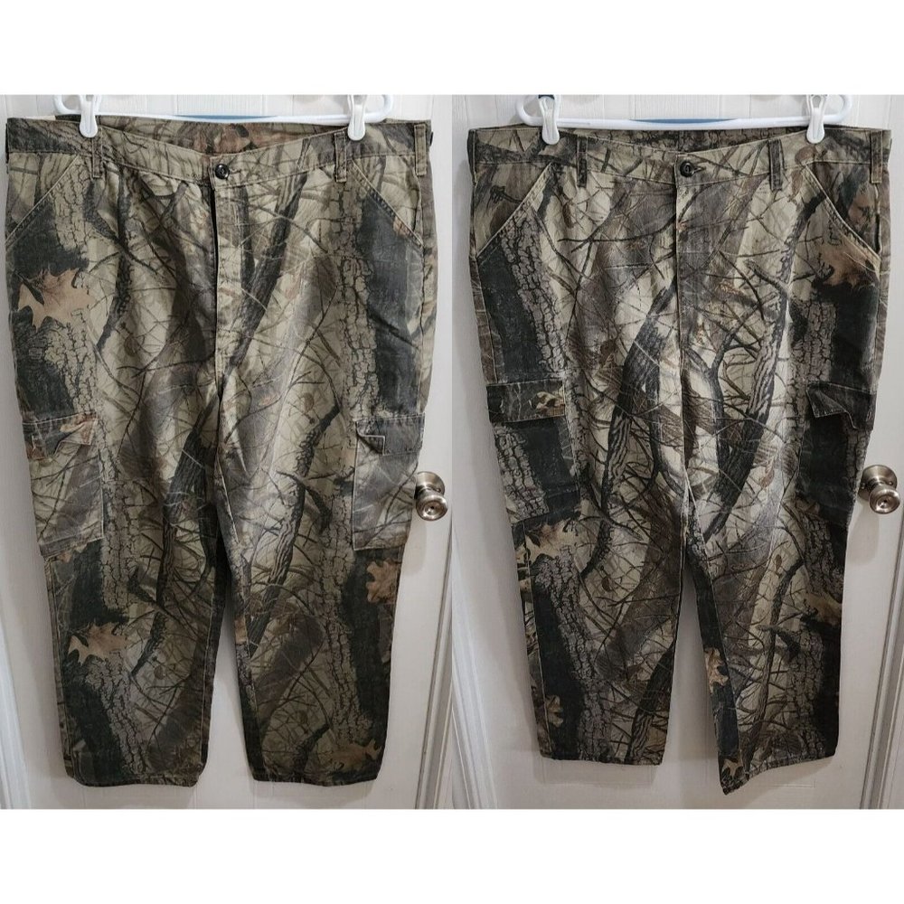 x2 VINTAGE Liberty‎ Pants Cargo Camo Realtree Hardwoods 20-200 USA XL (40-44)